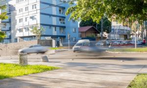 Foto com velocidade baixa.